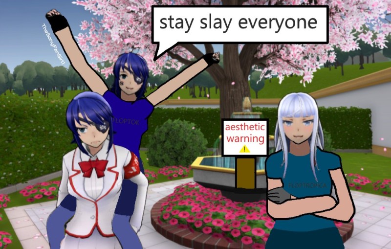 Create meme: yandere simulator, yander simulator, aoi yandere simulator