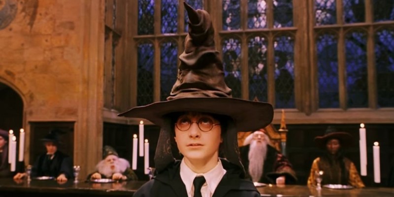 Create meme: the magic hat from harry Potter, The distributing hat from Harry Potter, hogwarts harry potter
