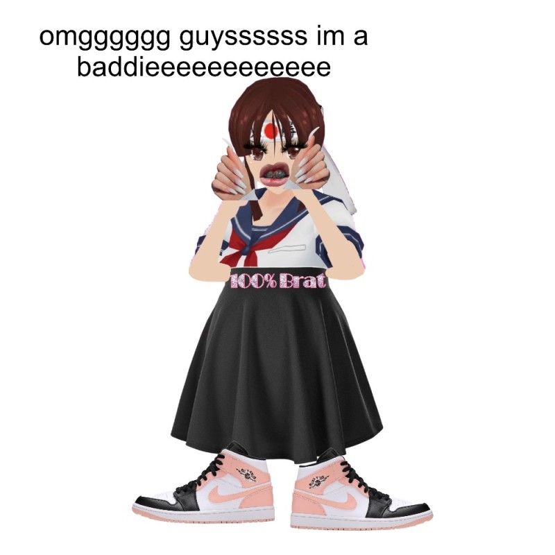 Create meme: pippi yandere simulator, yandere school uniform simulator, yandere simulator