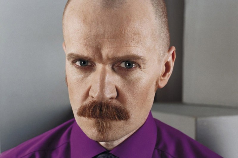 Create meme: bald presenter with a mustache, singers , Alexander bard netocracy