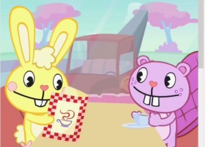 Create meme: happy tree friends cuddles, happy tree friends