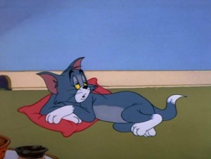 Создать мем: video.mail.ru tom and jerry 070 push button kitty, сонный джерри, том и джерри спит