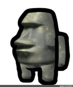 Create meme: stone head , moai stone Emoji