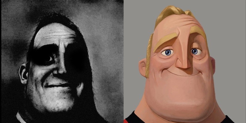 Create meme: mr incredible becoming uncanny, Mr. exclusive meme, Mr. exceptional meme creepy faces