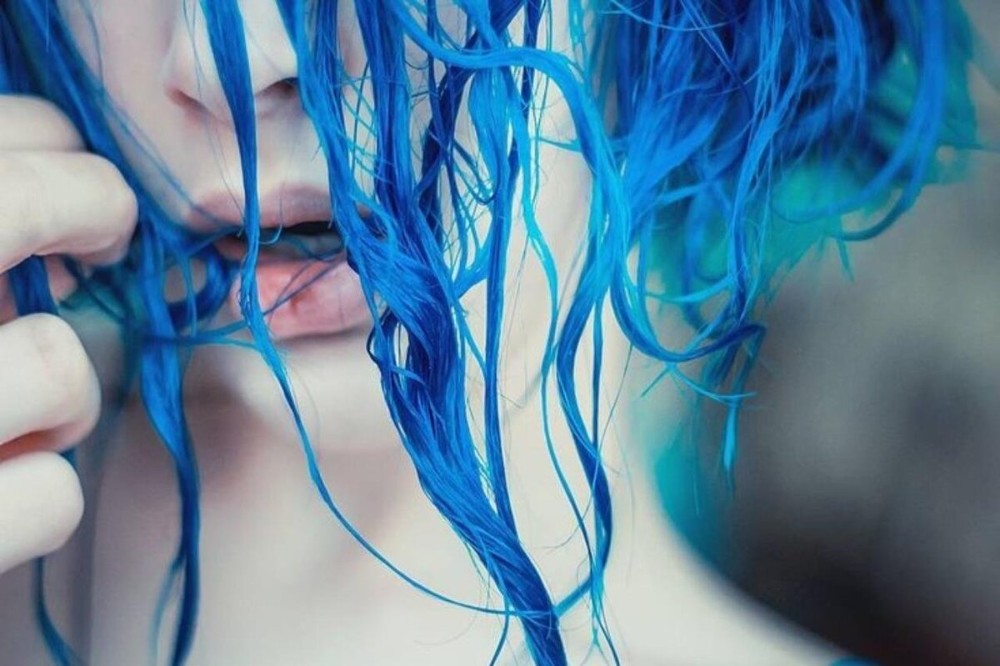 Create meme: Evelon blue hair, girls with blue hair, girls with blue hair