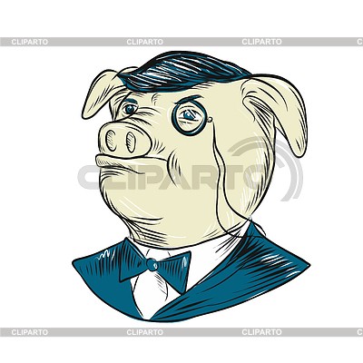 Создать мем: голова свиньи, свинья рисунок, морда свиньи