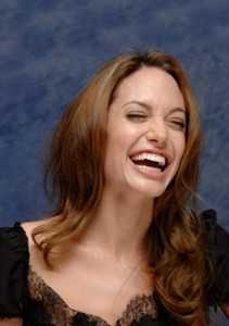 Create meme: angelina jolie, angelina jolie, Laughter jolie