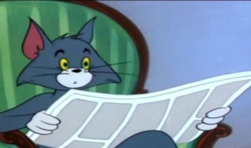 Create meme: that with the newspaper, Tom and Jerry meme, Tom with the newspaper meme