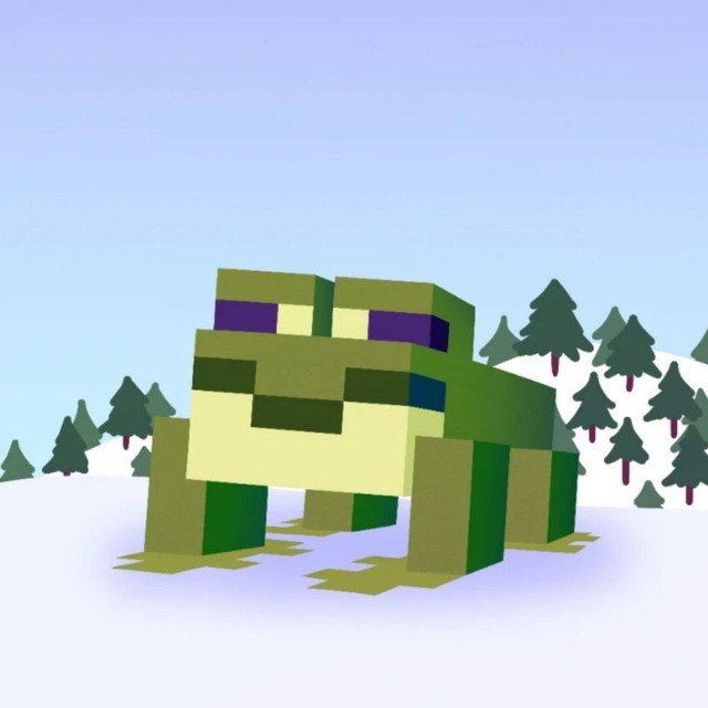 Создать мем: лягушка из майнкрафт, лягушка из майнкрафта, minecraft frog