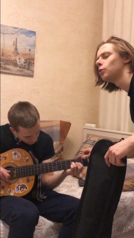 Create meme: songs on guitar, He plays the guitar, playing guitar