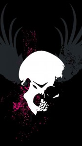 Create meme: black background, darkness, the Punisher skull