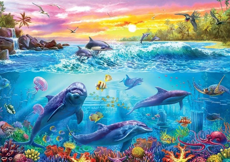 Create meme: puzzle marine life, The underwater world puzzle 1000 elements, puzzles of the sea world