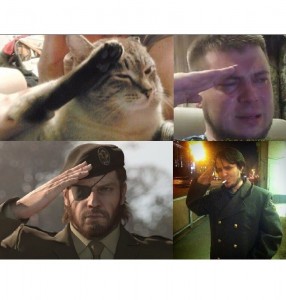Create meme: memes, cat salutes meme, memorial to honor