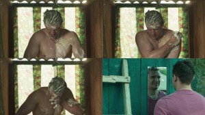 Create meme: series, Mike Vogel torso, Danish actor Mads Mikkelsen sex scene