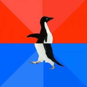 Create meme: meme generator, penguin, sociofobi