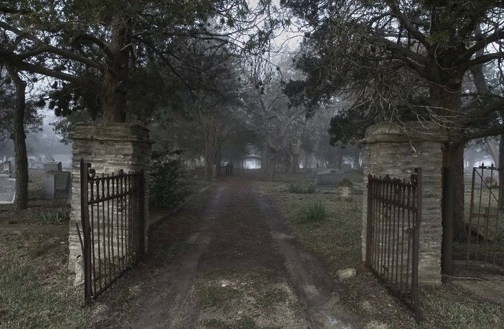 Создать мем: кладбищенские ворота русь, фон мрачный, ворота кладбища