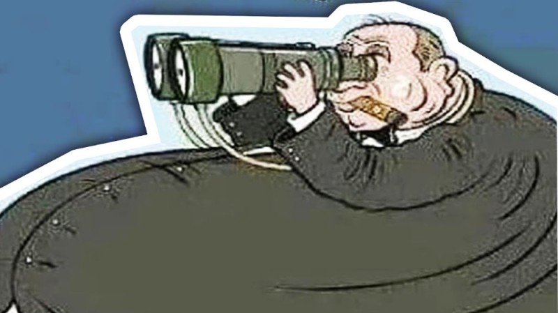 Create meme: The fat man with the binoculars meme, poverty meme, rich and poor meme