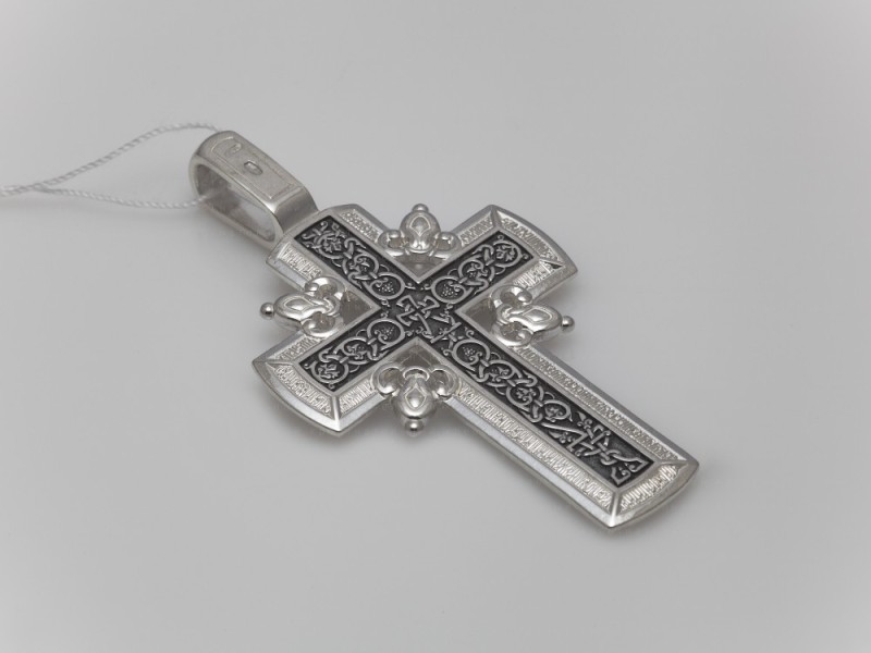 Создать мем: православный голгофский крест серебро, нательный крест, церковный крестик