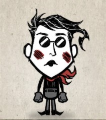 Создать мем: don't starve wes, don't starve wes из бумаги, максвелл из don't starve