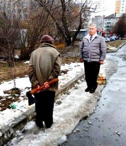 Create meme: retired, Saturday of the USSR, the streets of the city