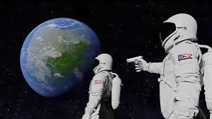 Create meme: space, An astronaut with a gun, astronaut 