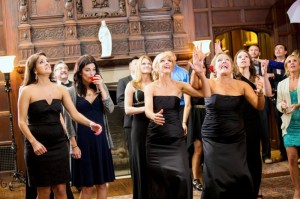 Create meme: wedding, bridesmaids catch bouquet funny, Girl