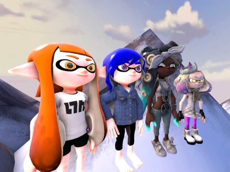 Create meme: splatoon, smg4 meggy, splatoon woomy