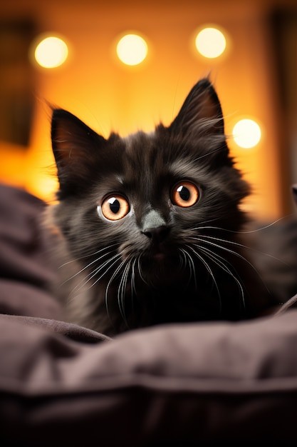 Create meme: Black cat, cute black cats, cat 