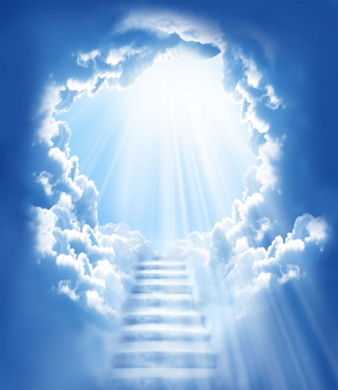 Создать мем: лестница в небо арт, рай на небесах, небо бог
