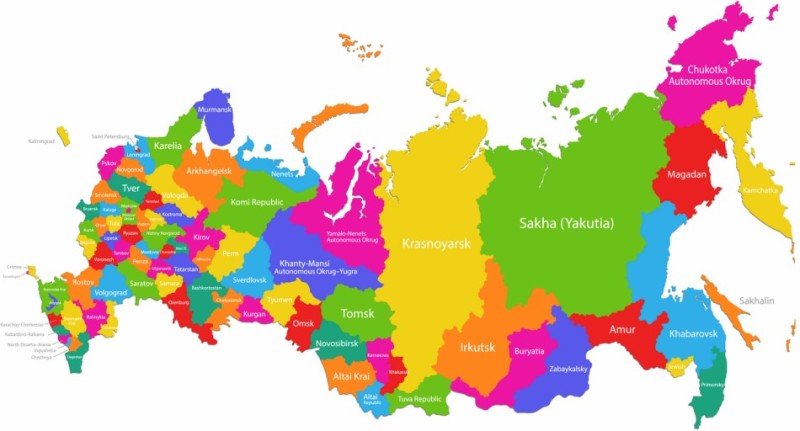 Создать мем: карта регионов россии, россия карта областей, карта областей россии карта областей россии