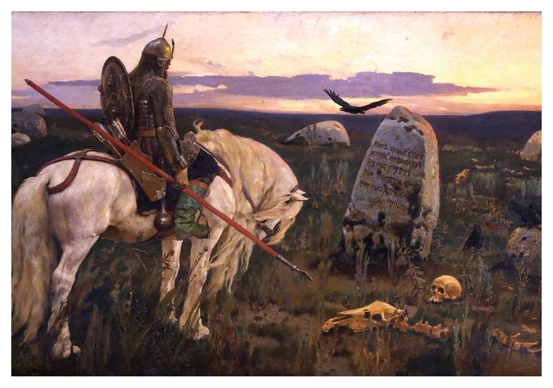 Create meme: vasnetsov painting bogatyrs, painting Vasnetsov bogatyrs, the knight at the crossroads vasnetsov painting