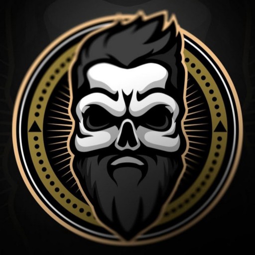 skull beard logo