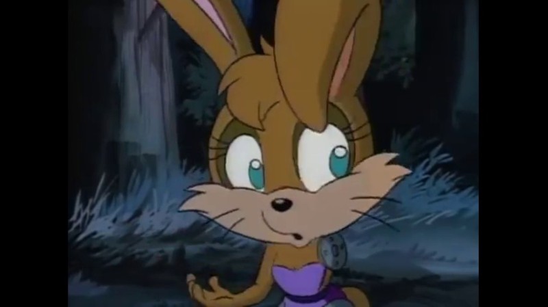 Создать мем: sally acorn and bunnie rabbot, sonic satam банни, соник 1993