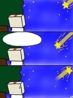 Create meme: Shooting star meme, comics , a comic about making a wish on a falling astronaut