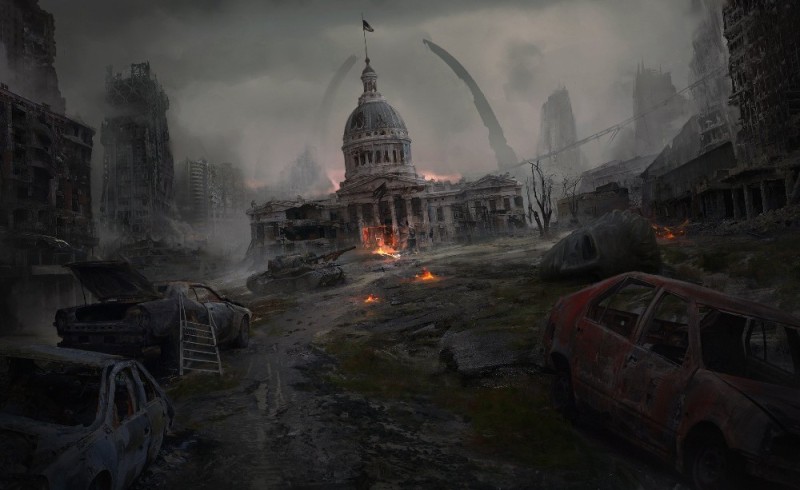 Create meme: background the post-Apocalypse, metro 2033 saint petersburg art, zombie apocalypse background