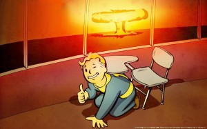 Создать мем: fallout vault boy, fallout 4, атомный взрыв фоллаут