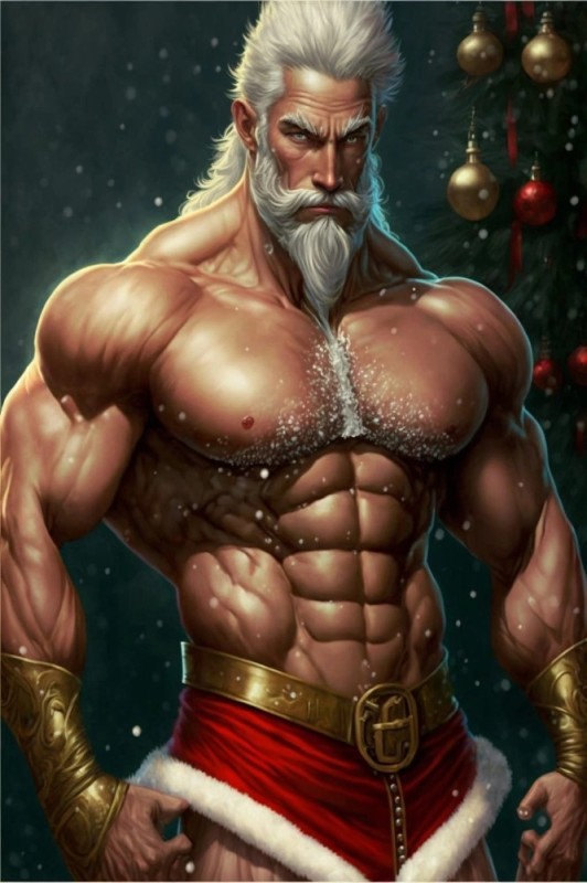 Create meme: inflated Santa Claus, Muscular Santa, santa claus