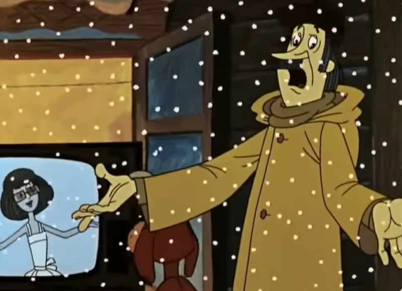 Создать мем: зима в простоквашино (1984) — анимационный, короткометражный, hd, простоквашино кабы не было зимы, вашу маму и там и тут