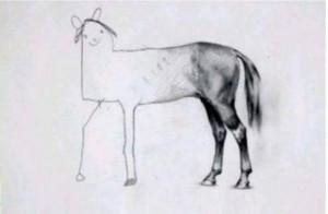 Create meme: to draw a horse, drawings of horses, the pafinis horse