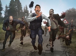 Create meme: games about zombies, picture dayz to run from zombies, zombie run art