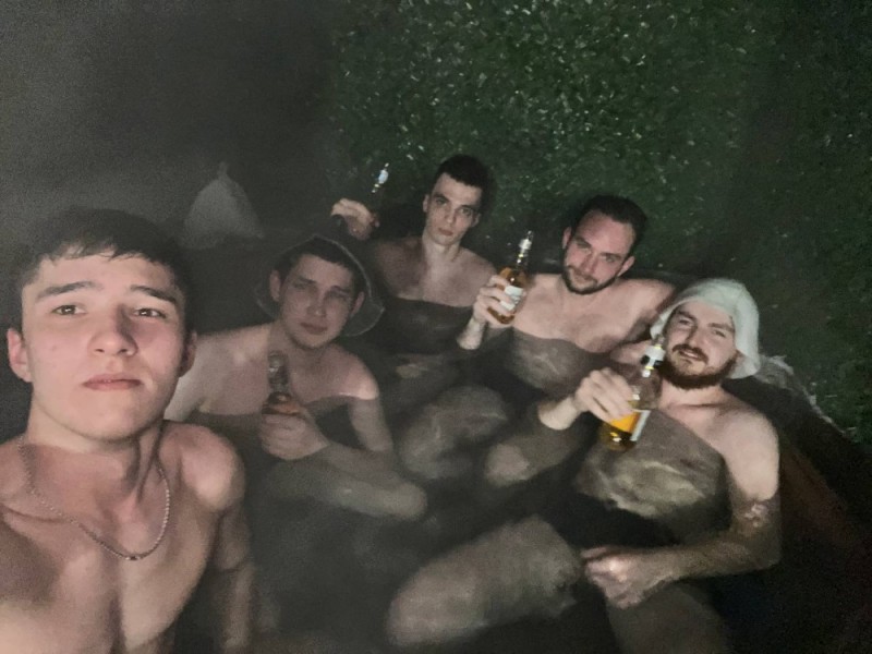 Create meme: in a public bath, photos of friends, the bathhouse