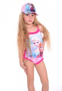 Create meme: Swimsuit, little girl pose, fashion girl 52-54 children's headdress