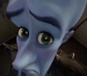 Create meme: megamind Roxanne, megamind