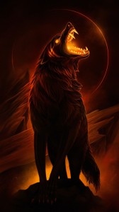 Create meme: werewolf lion art, wolves fantasy, images of a fiery wolf