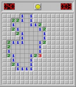 Create meme: minesweeper game