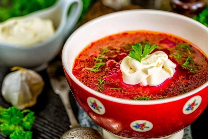 Create meme: borscht, lean borscht, real Russian borscht