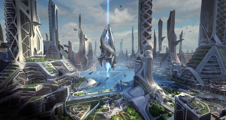 Create meme: fantastic cities of the future, futuristic architecture of the future concept, fantastic city