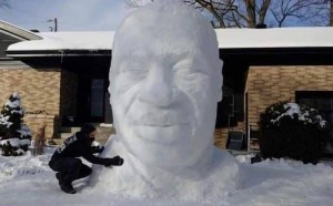 Create meme: snowman, snow sculpture