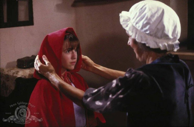 Create meme: little red riding hood , riding hood, a frame from the movie