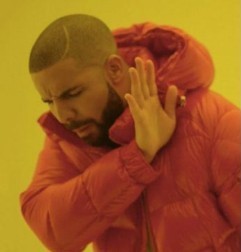 Create meme: Drake in the orange jacket, male, Drake hotline bling